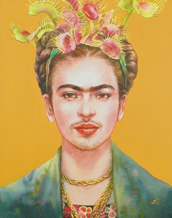 Frida Kahlo x Venus Atrapamoscas – 40 X 50 cm Art Gallery Alpha House Gallery