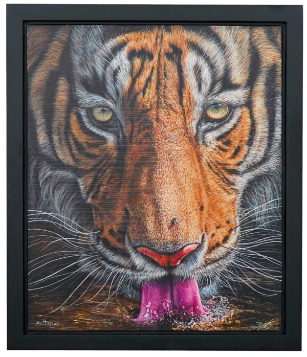 Tigre bebiendo agua – 50 X 60 cm Art Gallery Alpha House Gallery