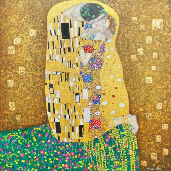 El Beso (Gustav Klimt) – reproducción – 200 x 200 cm Art Gallery Alpha House Gallery