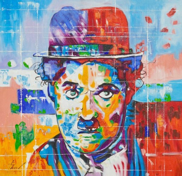 Charlie Chaplin Pop Art – 57 X 55 cm Art Gallery Alpha House Gallery