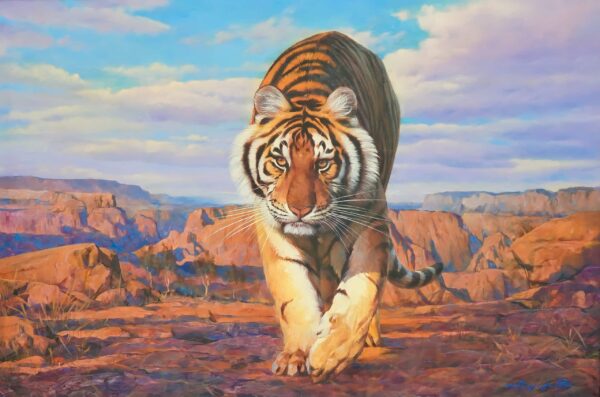 Tigre en la Caza – 150 x 100 cm Art Gallery Alpha House Gallery