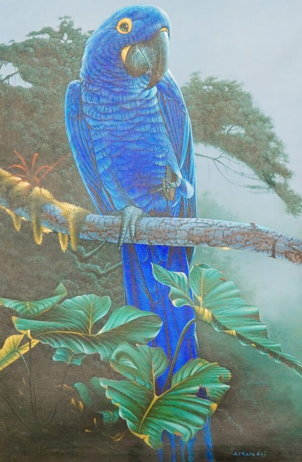 Loro Azul en la Selva – 60 x 90 cm Art Gallery Alpha House Gallery