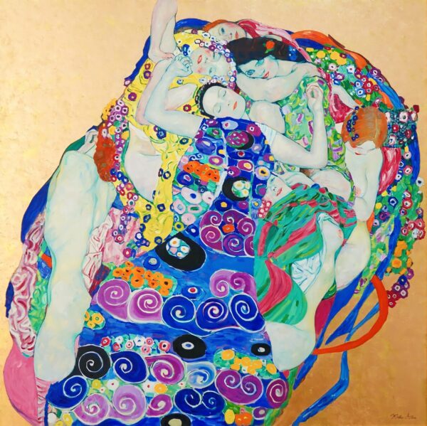 Las Doncellas (Gustav Klimt) – Reproduction – 200 x 200 cm Art Gallery Alpha House Gallery