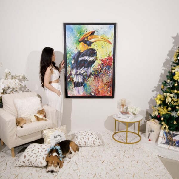 Pop art of the hornbill – 80 X 120 cm Art Gallery Alpha House Gallery