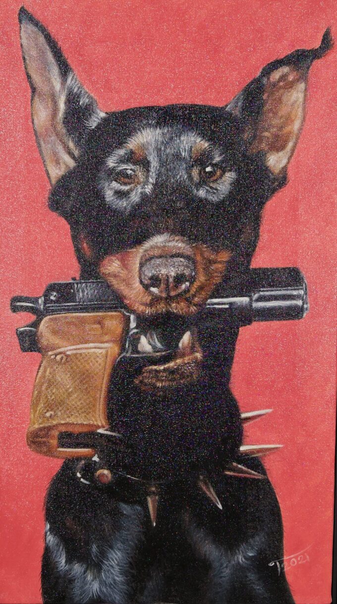 Pistola de perro – 60 x 90 cm Art Gallery Alpha House Gallery 4